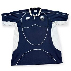 Canterbury Rugby Jersey Men's XL Navy Blue Scotland  Home Kit 2007 Y2K